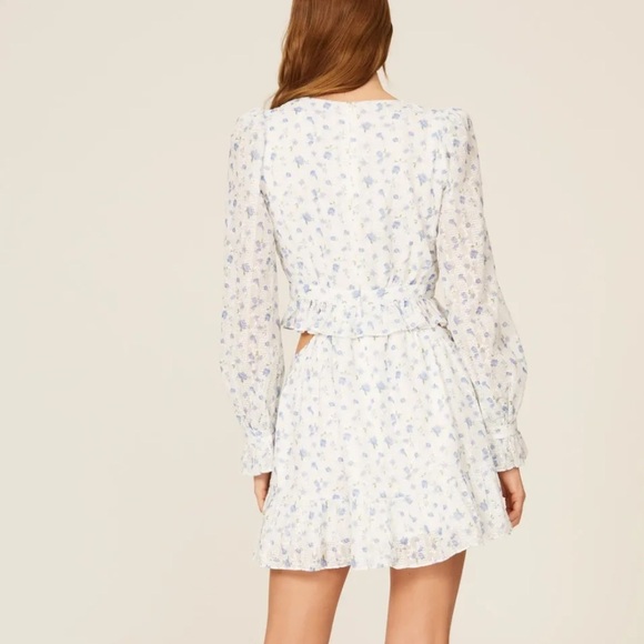 One33 Social Cut Out Floral Mini Dress 2 Cotton - Picture 4 of 7